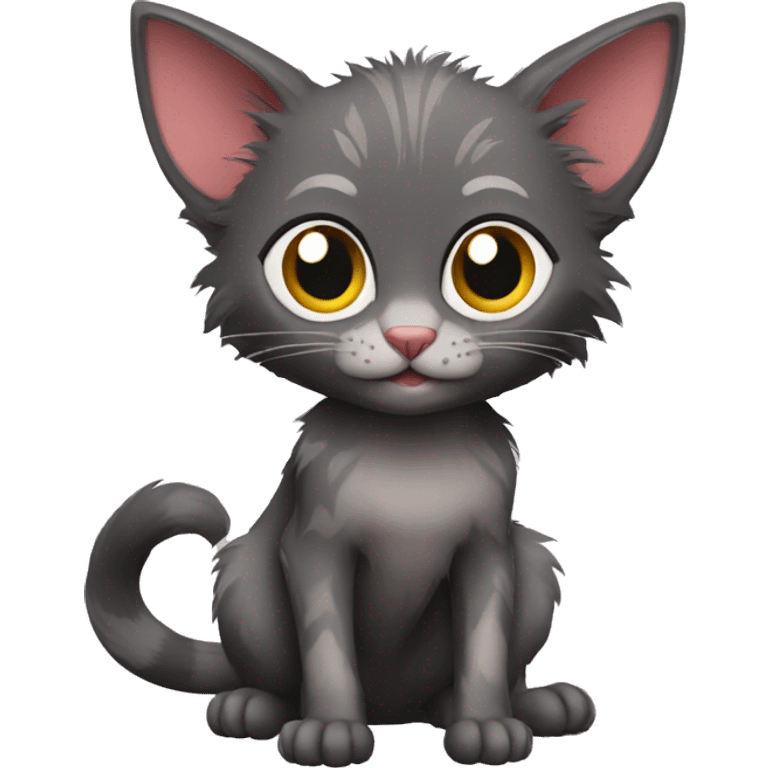 Lykoi Cat full body emoji