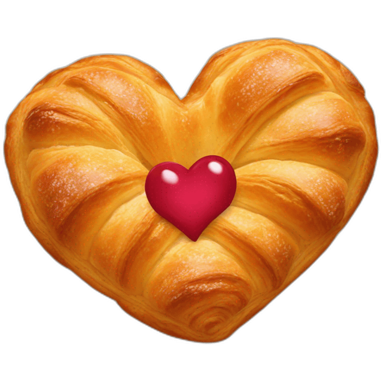 Heart croissant emoji