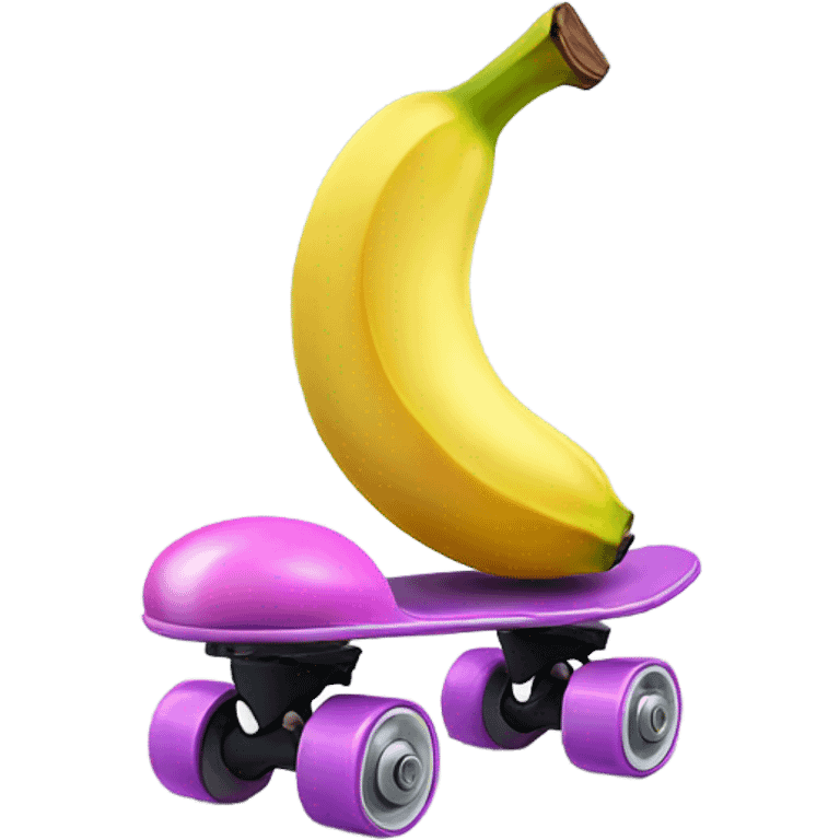 Banana wearing rollerskates emoji