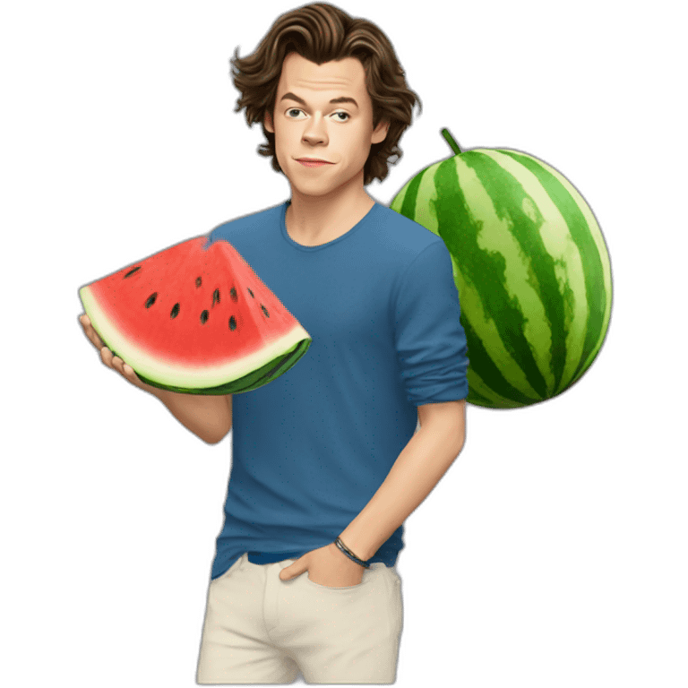 harry styles with watermelon emoji