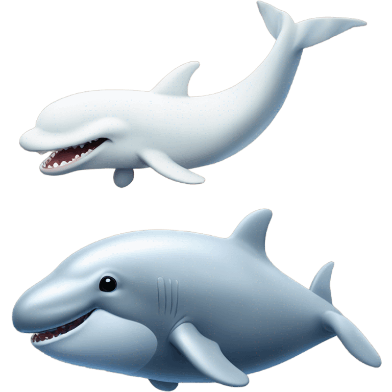 Drake and beluga whale emoji