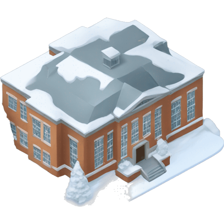 School in winter emoji