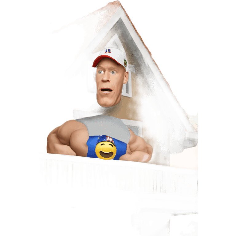 John Cena on top of a house  emoji