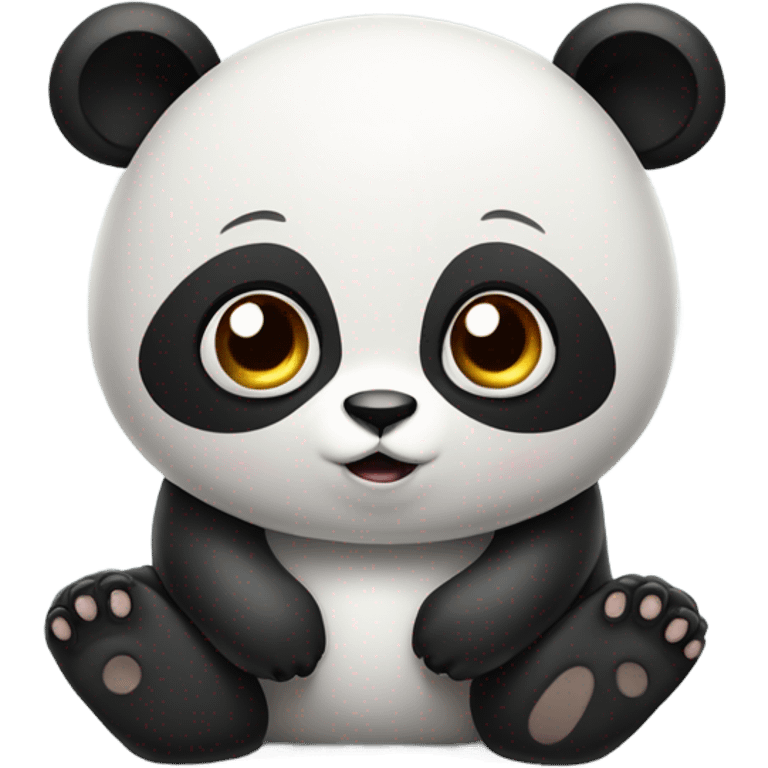 Panda sitting sad emoji