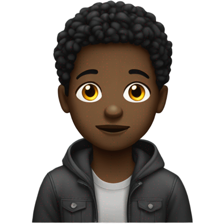 Autistic black kid emoji