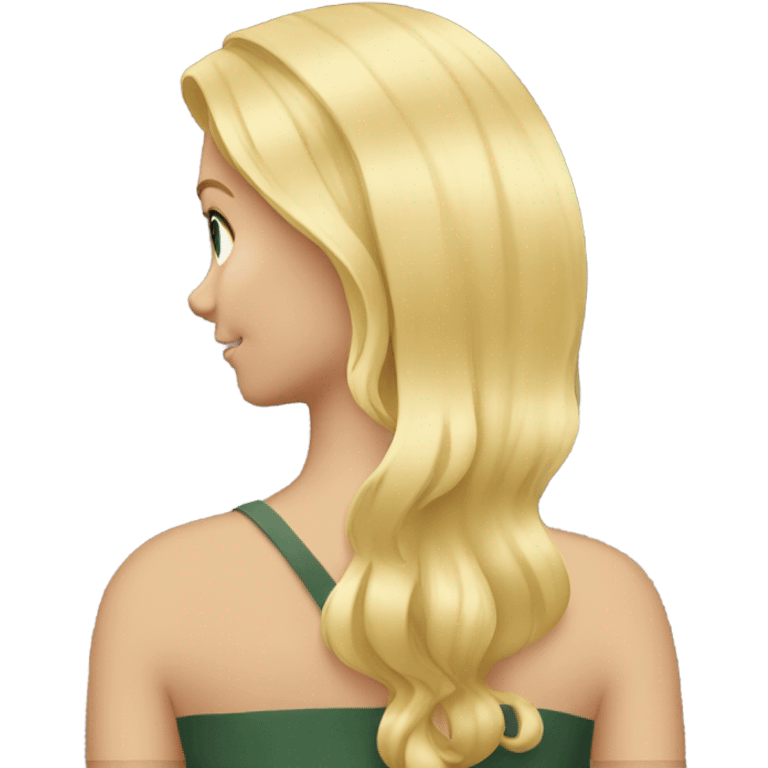 Back side blonde haired girl emoji