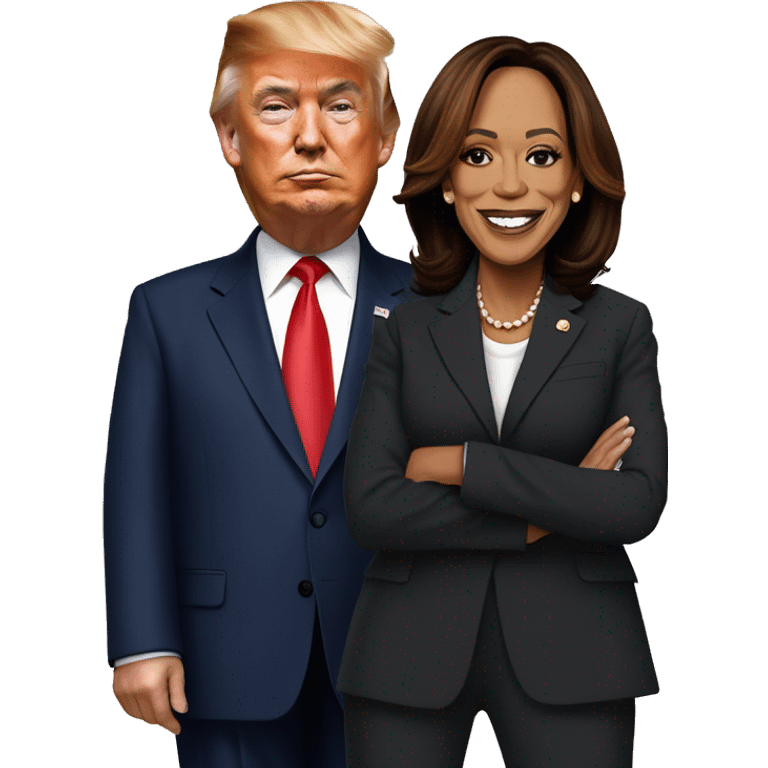 donald trump and kamala harris emoji