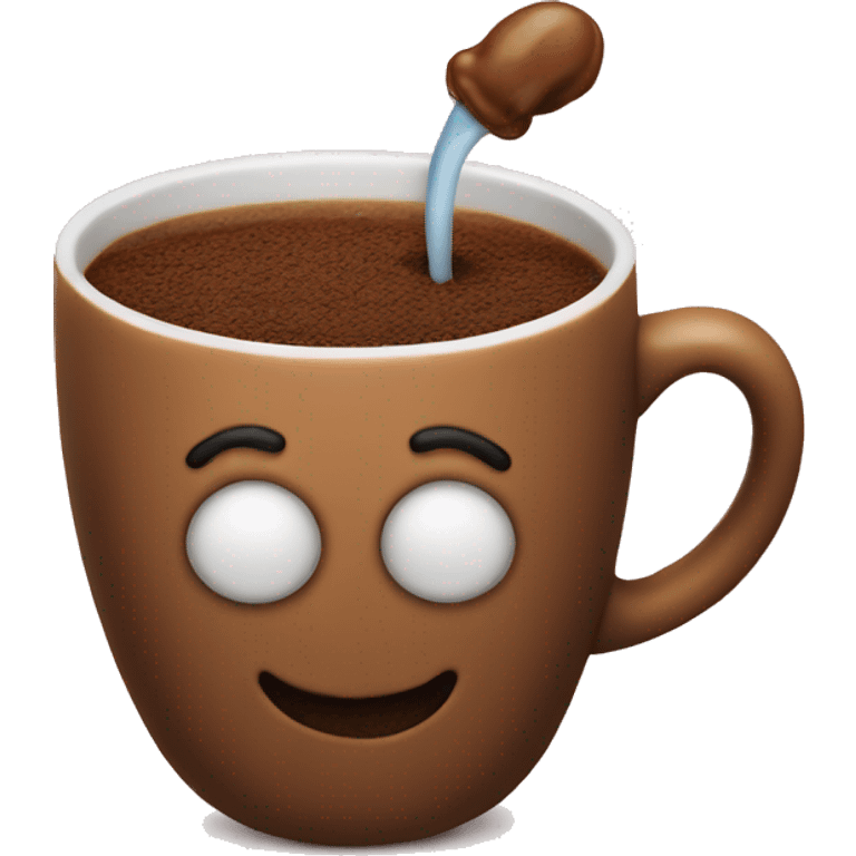 poop emoji and tea emoji combined but happy emoji