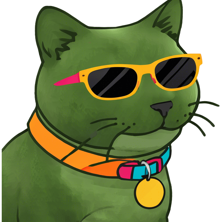 Cat with sunglasses emoji