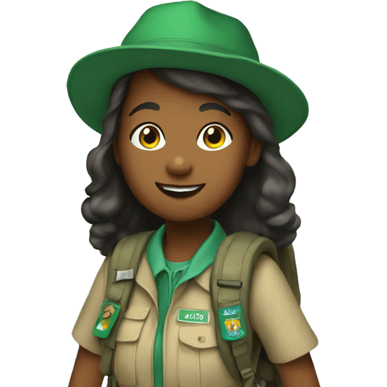 girl scout hiking emoji