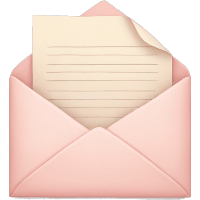 love letter soft pink color  emoji