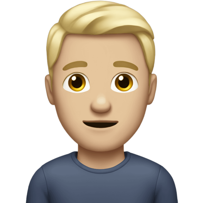 White blonde guy with bruised face emoji