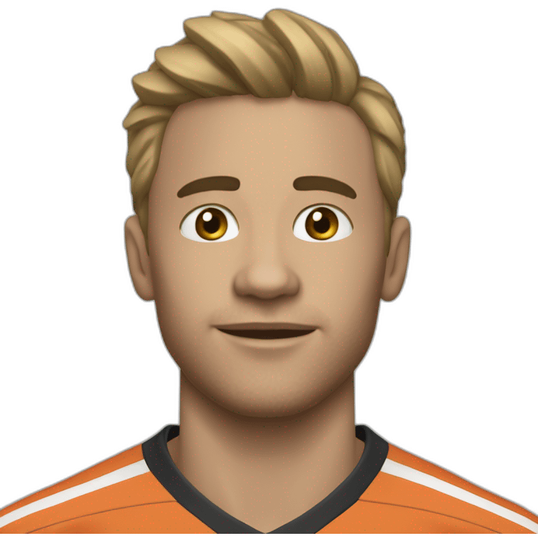 Un footballeur qui célèbre son but emoji