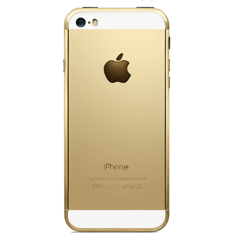 iPhone 5 in gold color emoji