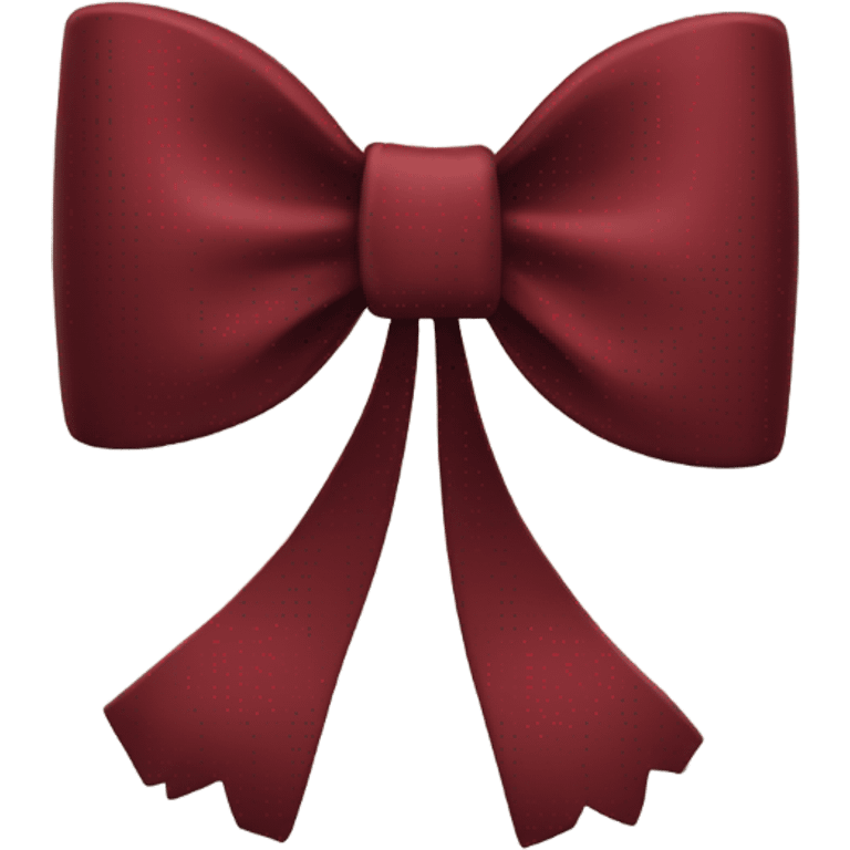 Dark red iPhone bow emoji