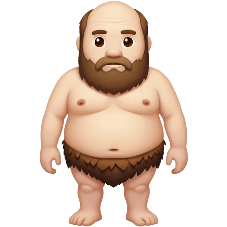 Balding fat beardless caveman body emoji