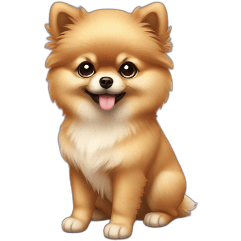 Pomeranian puppy full body emoji