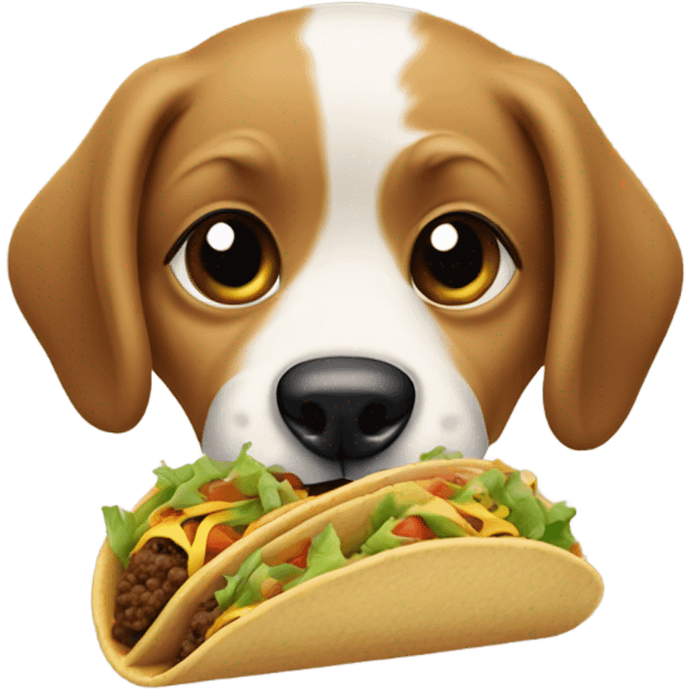 A dog eating a taco  emoji