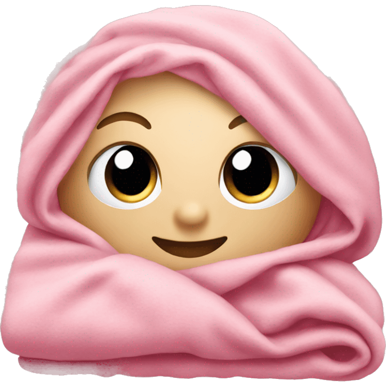 Cute pink blanket emoji