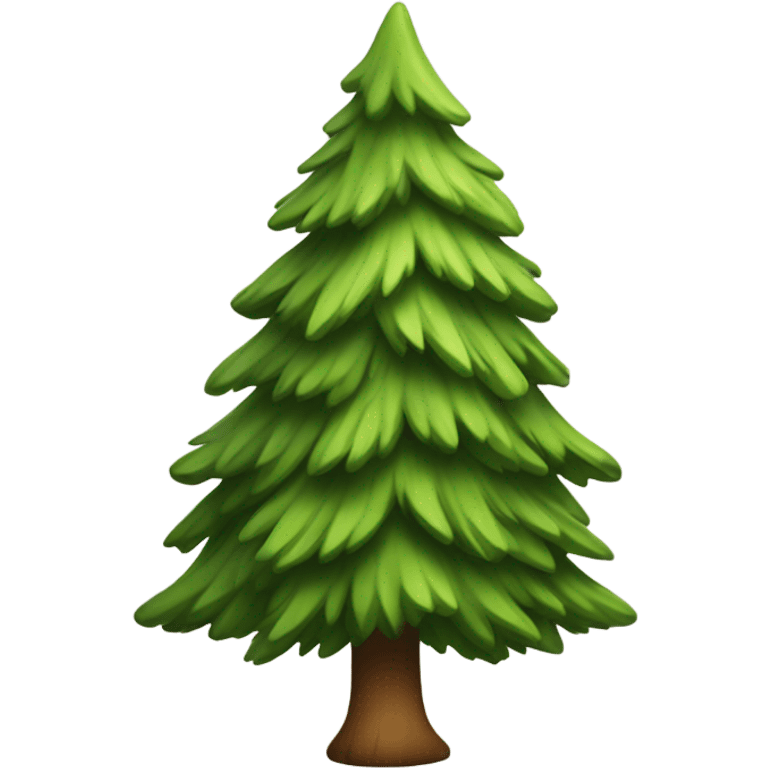 Pine tree with smiling face  emoji