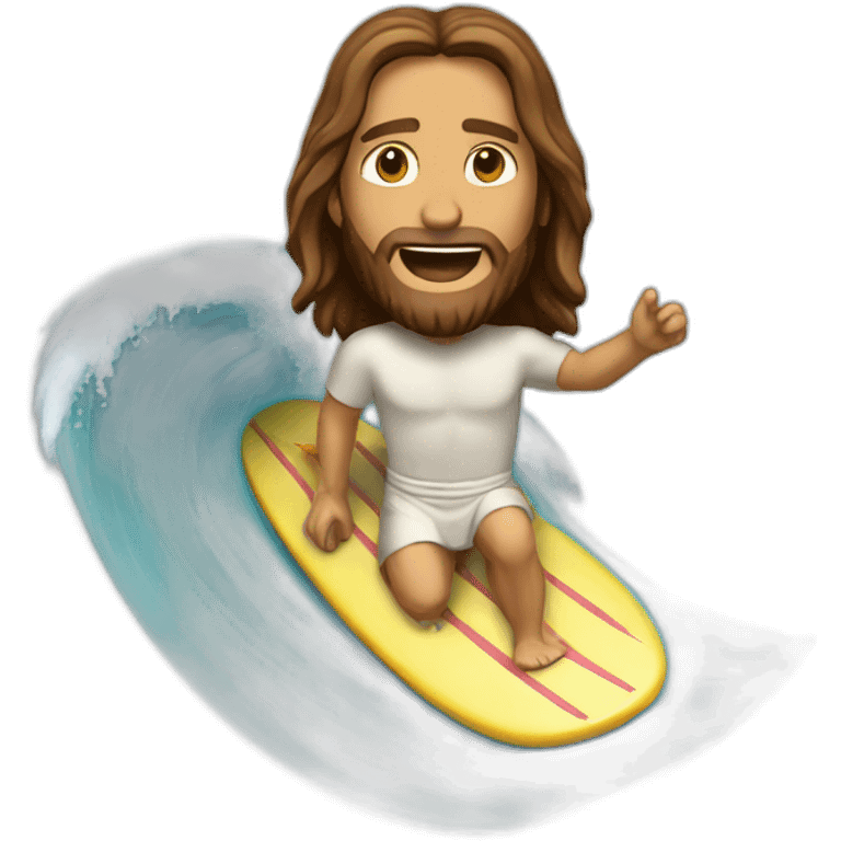 Jesus Christ surfing emoji