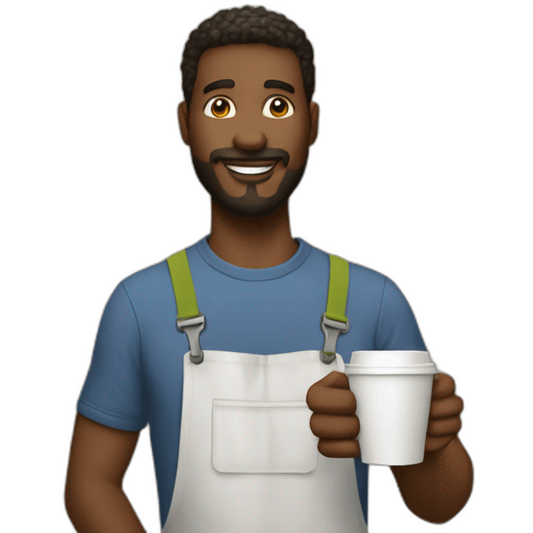 a-painter-with-a-home-wallpaper-in-his-right-hand-and-a-coffee-in-his-left-hand emoji