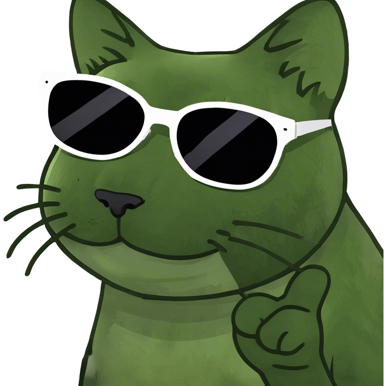 Cat with sunglasses emoji