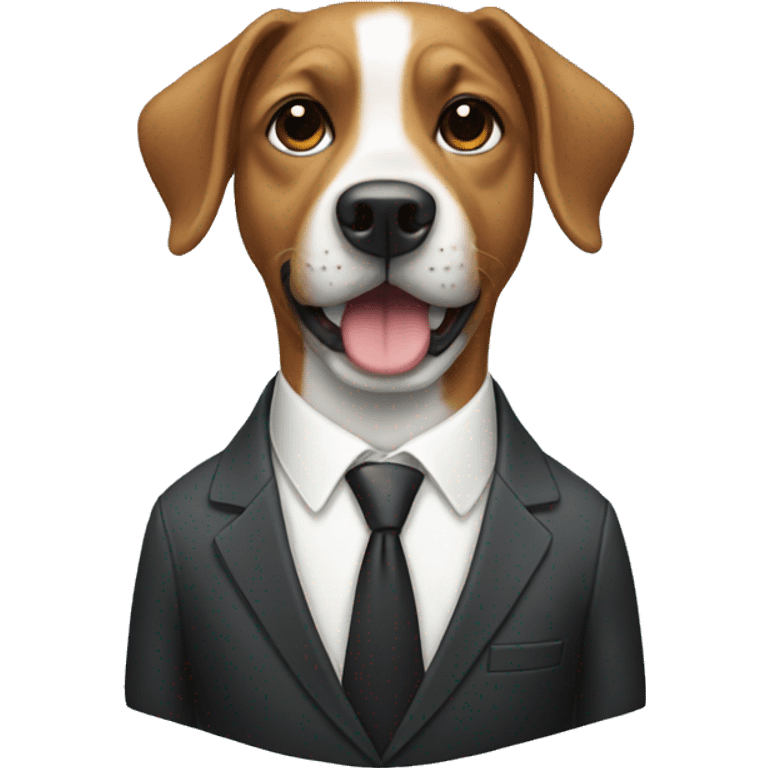 Dog with suit on emoji