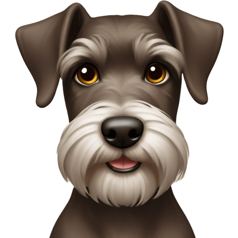 Brown miniature schnauzer  emoji