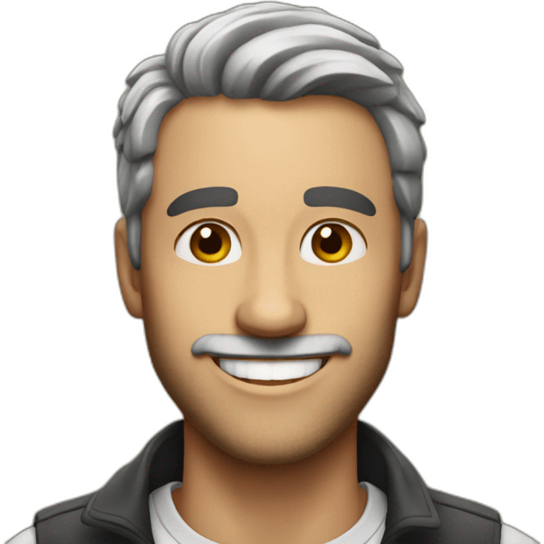 man really fun smiling emoji