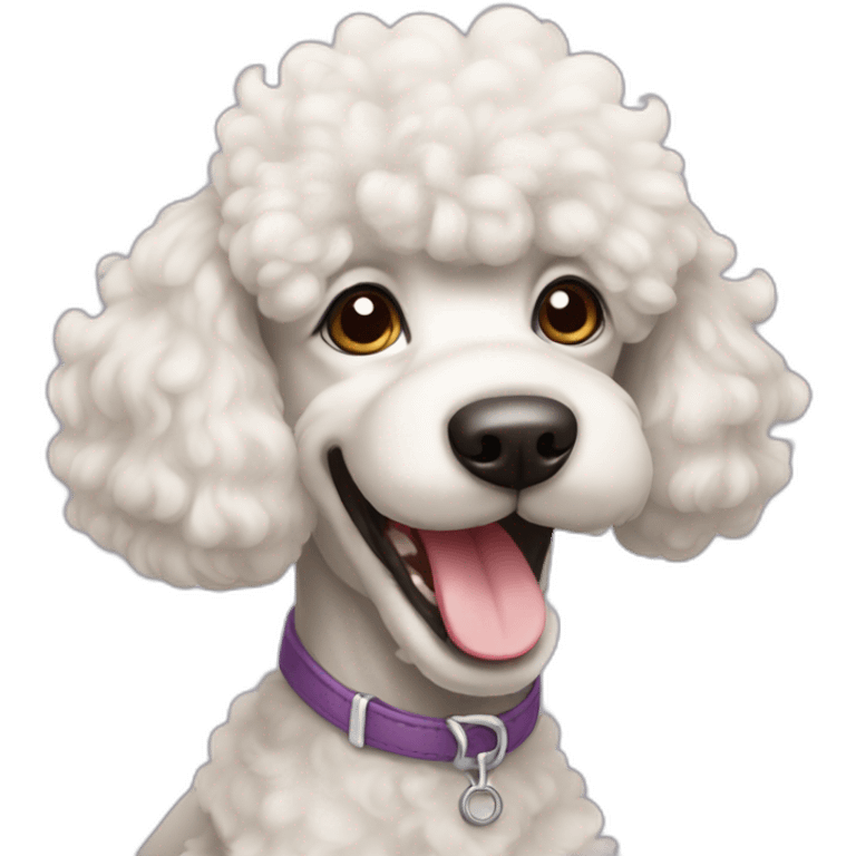 happy poodle dog emoji