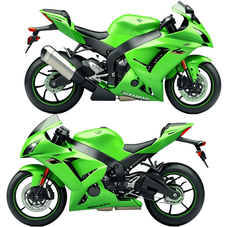 Kawasaki Ninja (Sportbike) - Kawasaki Ninja ZX-10R (Model Year: 2022) (Iconic colour: Green) emoji