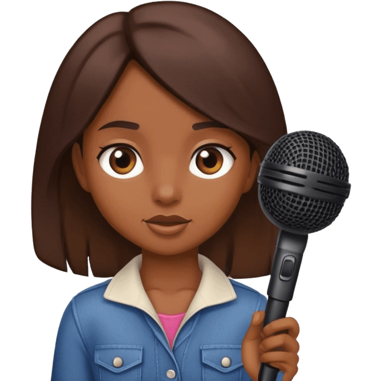 girl microphone  emoji