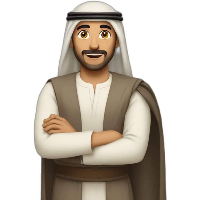 Arab points his hand to the right emoji