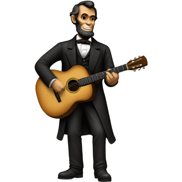 Abraham Lincoln playing the guitar  emoji