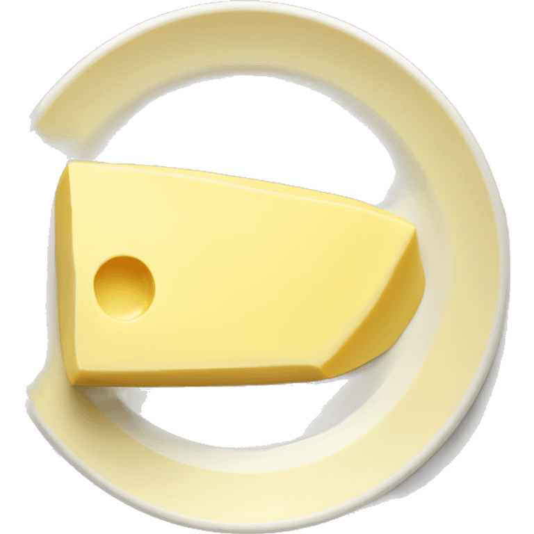 Knife through butter in butterplate emoji