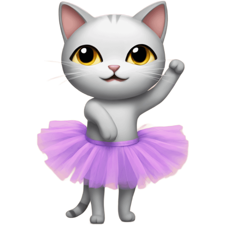 cat with a tutu emoji