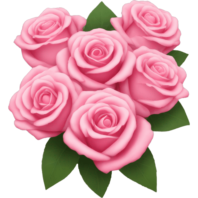 pink roses in a bouquet  emoji