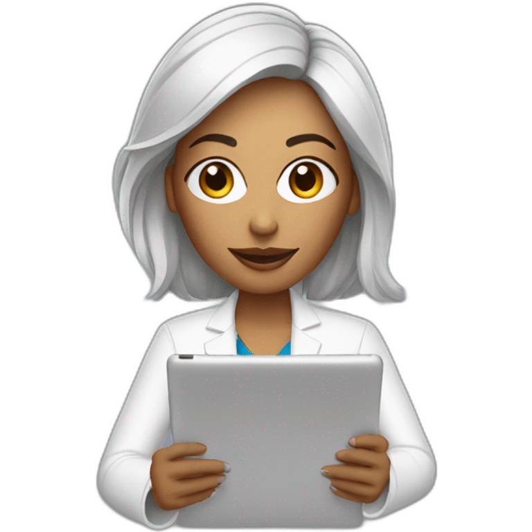 designer woman with tablet emoji