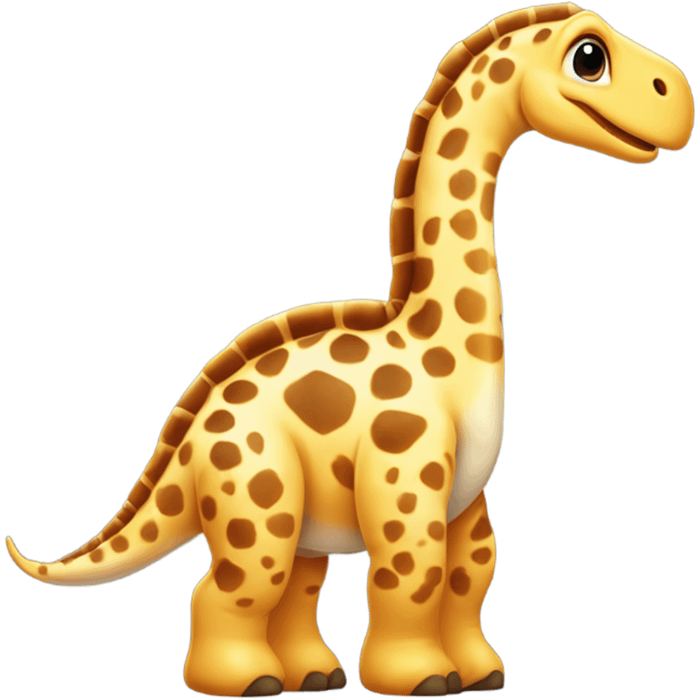 Cute baby brachiosaurus with spots of a giraffe  emoji