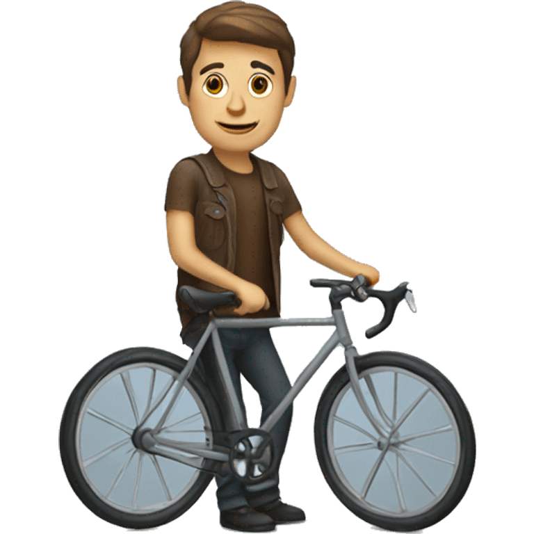 man holding a bike  emoji