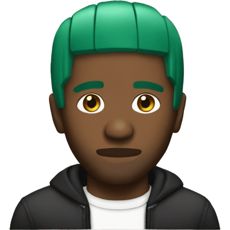 Frank Ocean with green hair emoji