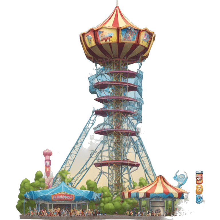 Amusement park drop tower emoji