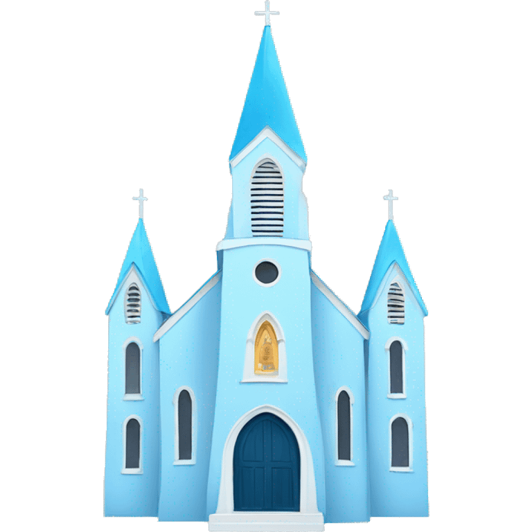 light blue church emoji