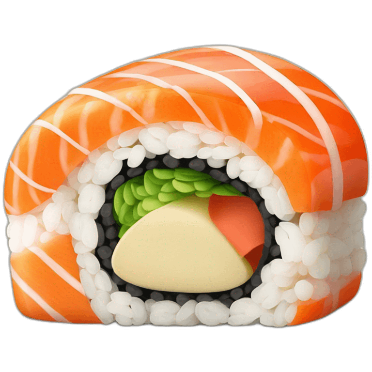 Großes Sushi mit Lachs emoji