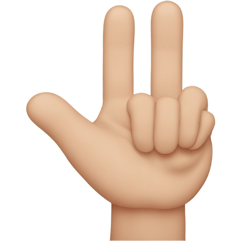 finger heart made by overlapping thumb and middle finger  emoji