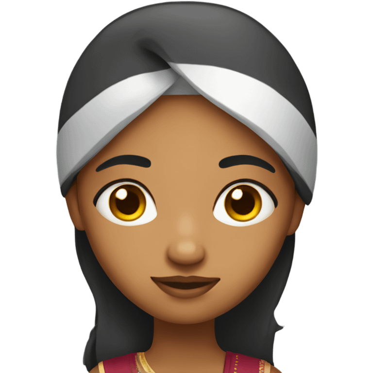 indian girl with a large face  emoji