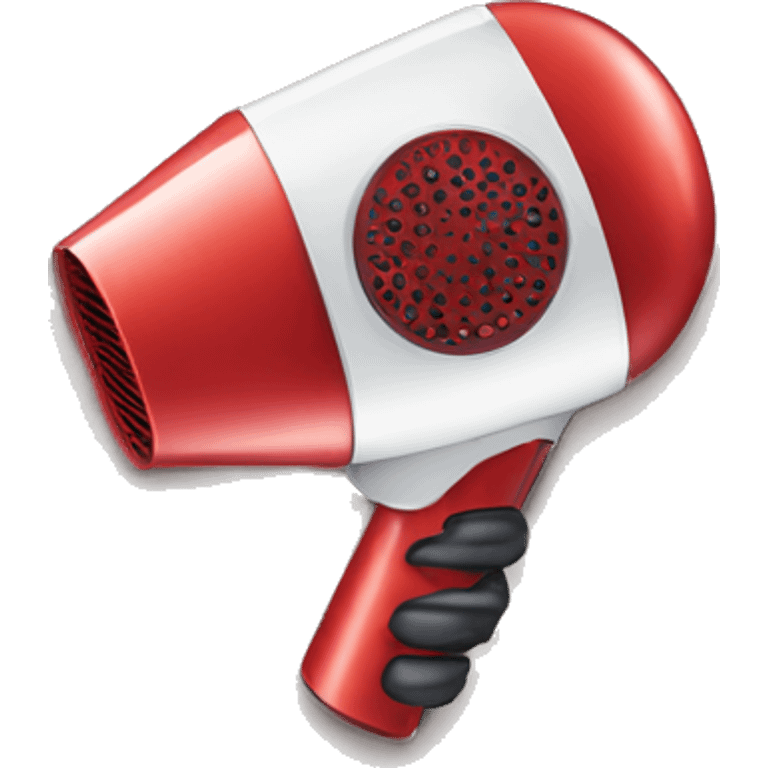 red hair dryer in hand emoji