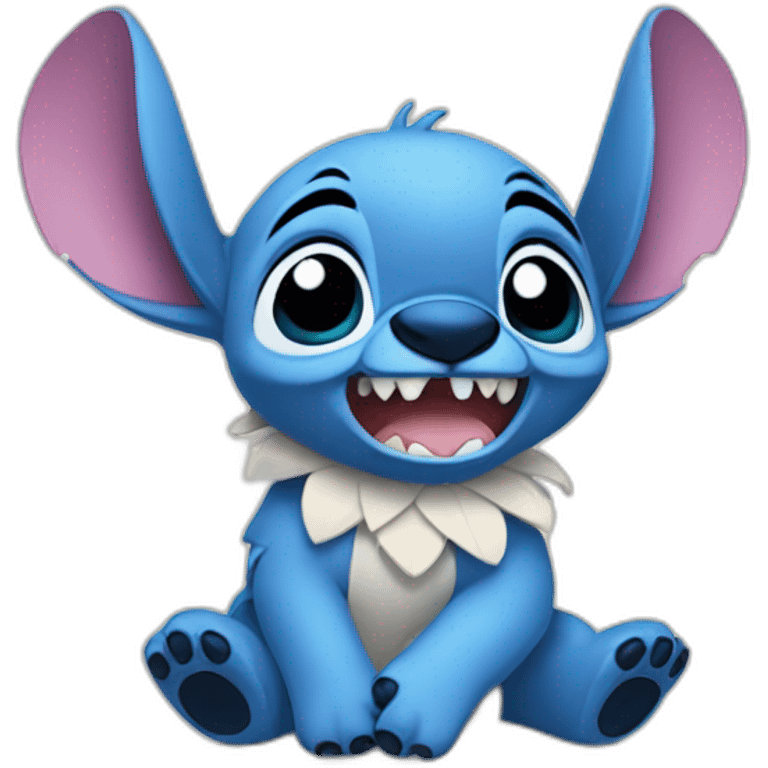 Stitch avec sa peluche emoji