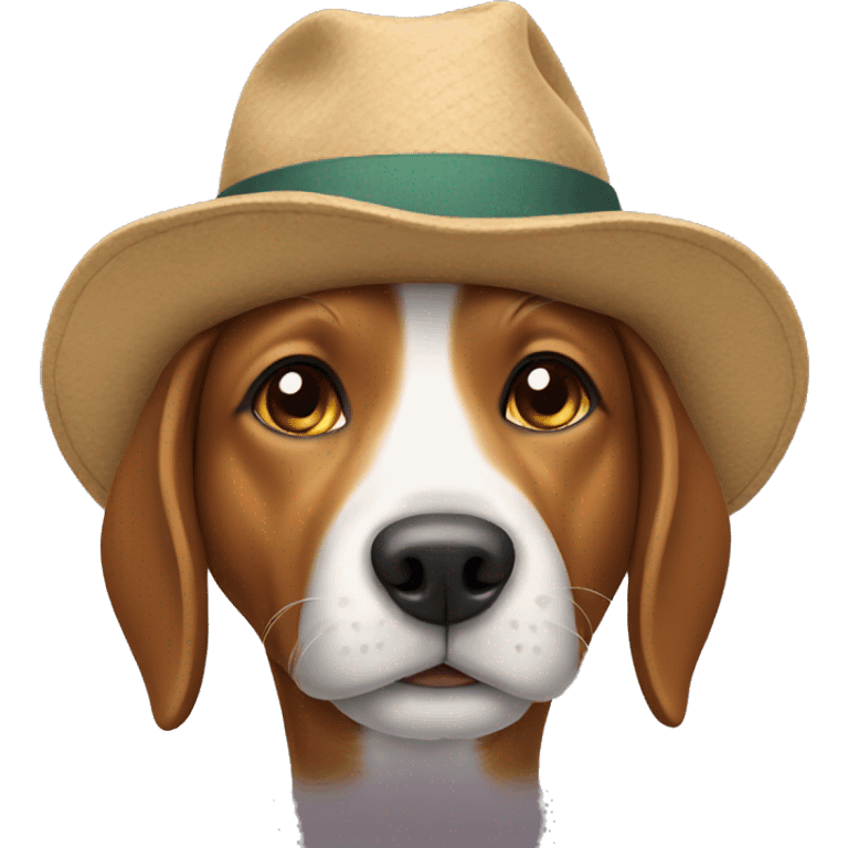 Dog wearing hat emoji